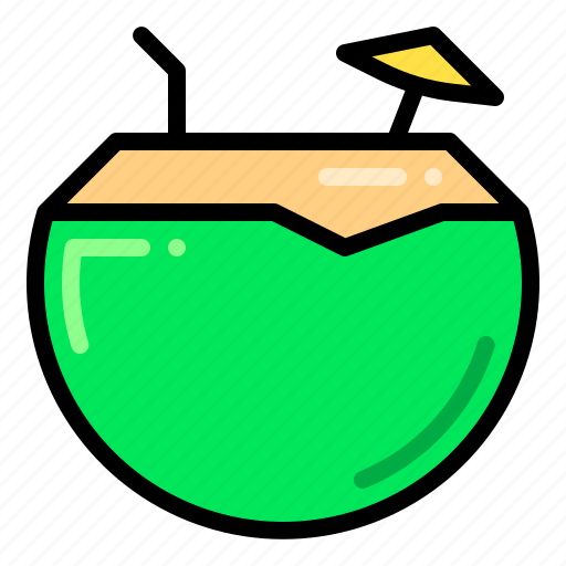 Coconut, drinks, summer, beach icon - Download on Iconfinder
