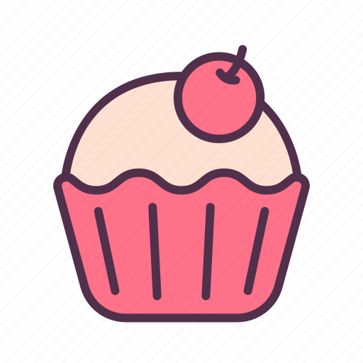 Bakery, cherry, cupcake, dessert, eat, fastfood, food icon - Download on Iconfinder