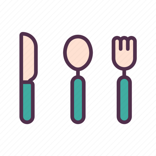 Dinner, folk, food, knife, meal, restaurant, spoon icon - Download on Iconfinder