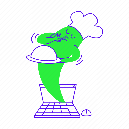 Cook, character, fulfilled, order, food, chef, cooking icon - Download on Iconfinder
