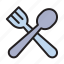 food, fork, spoon 