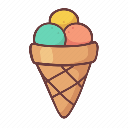 Cone, dessert, food, ice cream, restaurant, sweet, tasty icon - Download on Iconfinder