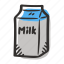 breakfast, cow, healthy, milk, milk carton, milk product