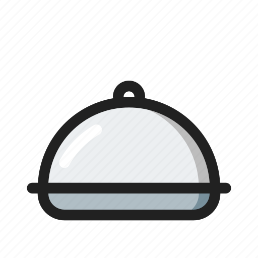 Cover, food, line, round icon - Download on Iconfinder