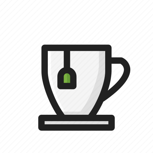 Food, line, mug, round, tea icon - Download on Iconfinder