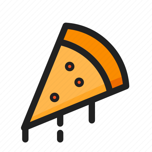 Food, line, pizza, round icon - Download on Iconfinder