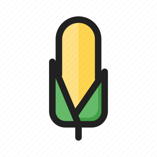 Corn, filled, food, line, round icon - Download on Iconfinder