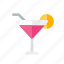 cocktail, food, round 
