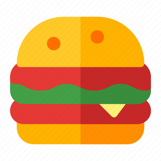 Burger, fast, food, round icon - Download on Iconfinder