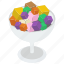 dessert, fruity ice cream, ice cream, ice cream cup, ice cream scoops, sweet 