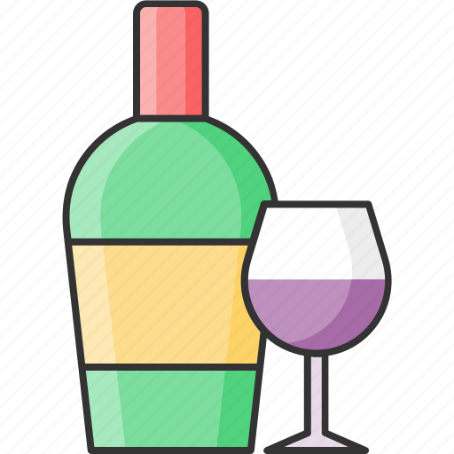 Drink, wine, bottle, glass icon - Download on Iconfinder