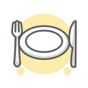 restaurant, food, fork spoon, plate