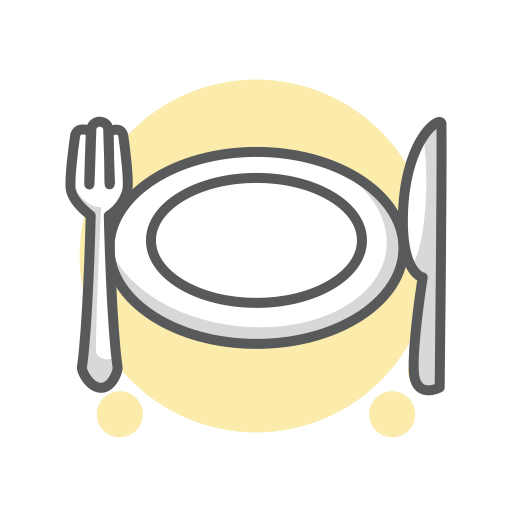Restaurant, food, fork spoon, plate icon - Free download