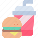 fast, food, junk, hamburger, soft, drink, burger