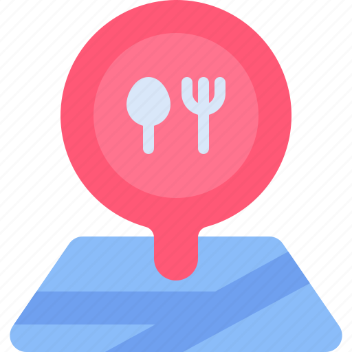 Restaurant, location, pin, map, marker, navigation, meal icon - Download on Iconfinder