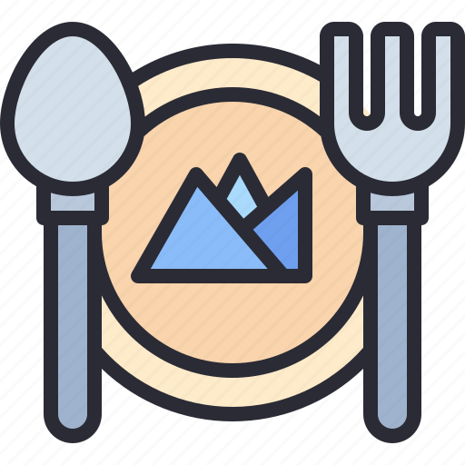 Dish, cutlery, plate, dinner, fork icon - Download on Iconfinder