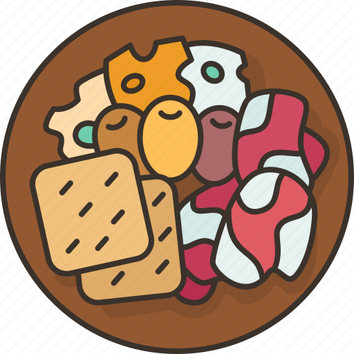 Charcuterie, platter, appetizer, assortment, dinner icon - Download on Iconfinder