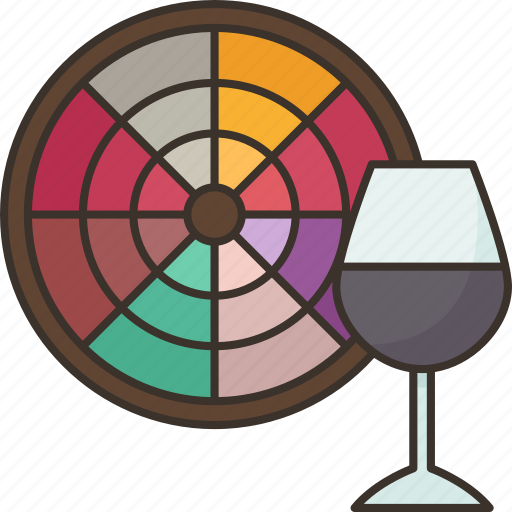 Wine, aroma, wheel, tasting, somelier icon - Download on Iconfinder