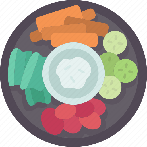 Veggie, tray, food, platter, dressing icon - Download on Iconfinder