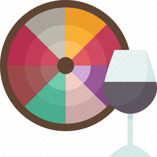 Wine, aroma, wheel, tasting, somelier icon - Download on Iconfinder
