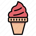 cone, cream, ice, yummy