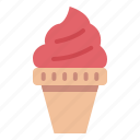 cone, cream, ice, yummy