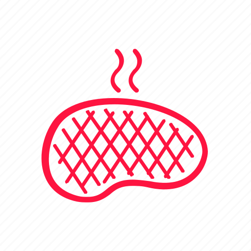 Beef, food, junkfood, line, meat icon - Download on Iconfinder