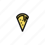 color, food, pizza, set, vector 