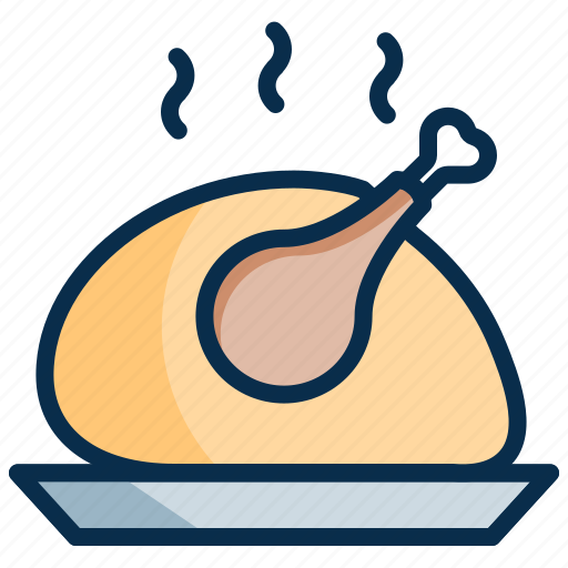 Chicken, dinner, fry, roasted chicken, thanksgiving, turkey icon - Download on Iconfinder
