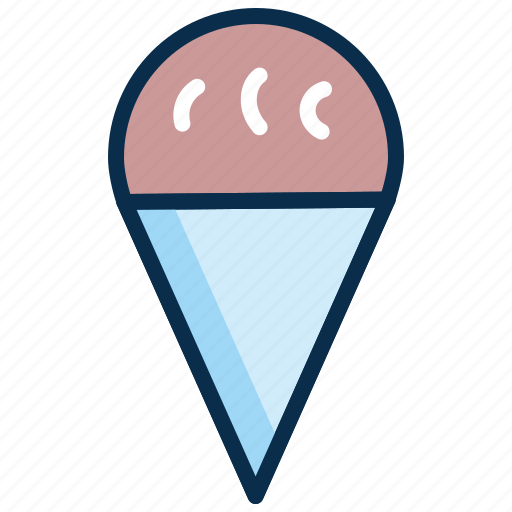 Cone ice cream, cream, dessert, ice, icecream, sweet icon - Download on Iconfinder