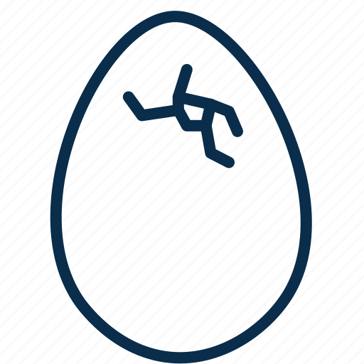 Boiled egg, broken, cracked egg, egg, food icon - Download on Iconfinder