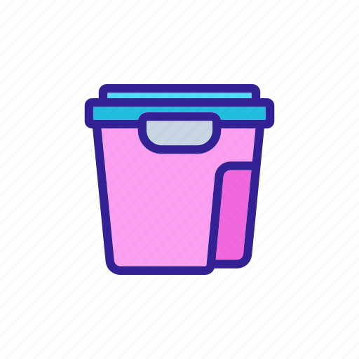 Container, cooked, food, nutrition, package, storaging, transportation icon - Download on Iconfinder