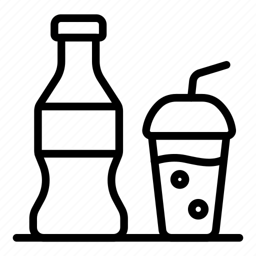 Bottle, cup, food, party, silhouette, soda, water icon - Download on Iconfinder