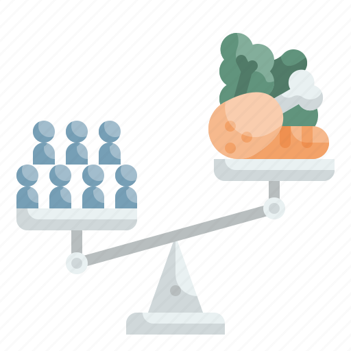 Inequality, balance, weight, scale, food icon - Download on Iconfinder