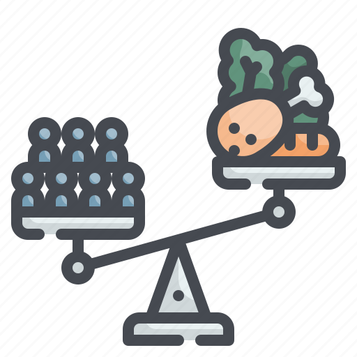 Inequality, balance, weight, scale, food icon - Download on Iconfinder