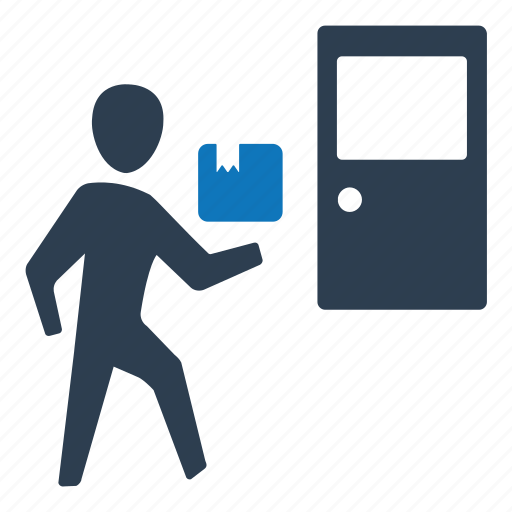 Delivery, deliveryman, door icon - Download on Iconfinder