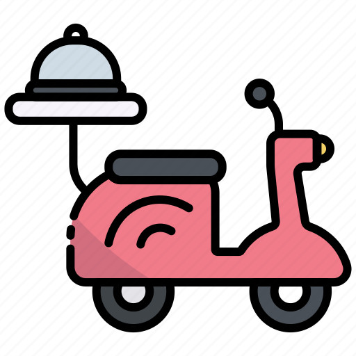 Motorcycle, vehicle, transport, bike, transportation, delivery, food delivery icon - Download on Iconfinder