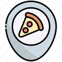 placeholder, location, pin, map, fast food, restaurant, pizza