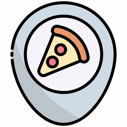Placeholder, location, pin, map, fast food, restaurant, pizza icon - Download on Iconfinder