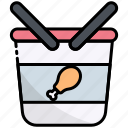 chicken, bucket, chicken bucket, food, pack, fast-food
