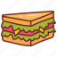 sandwich, snack, burger, bread, food 