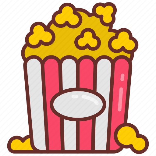 Popcorn, popped, corn, kernels, cinema, snack, fed icon - Download on Iconfinder
