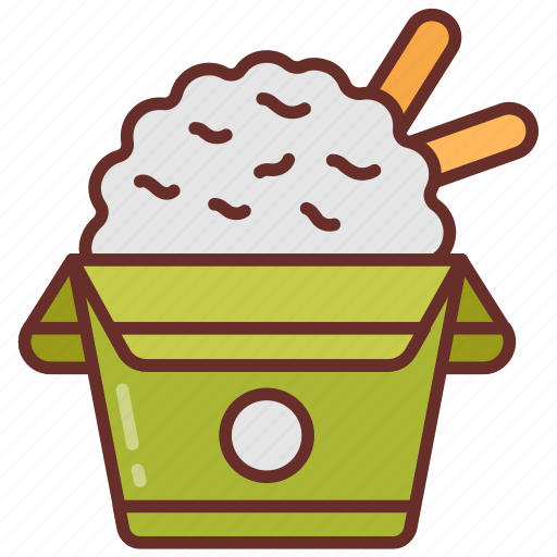 Rice, boiled, cooked, chinese, takeout icon - Download on Iconfinder