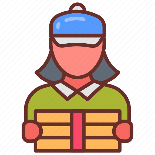 Delivery, woman, service, pizza, girl, shipping icon - Download on Iconfinder