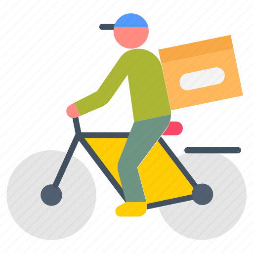 Bicycle, delivery, pizza, local, fast, food, courier icon - Download on Iconfinder