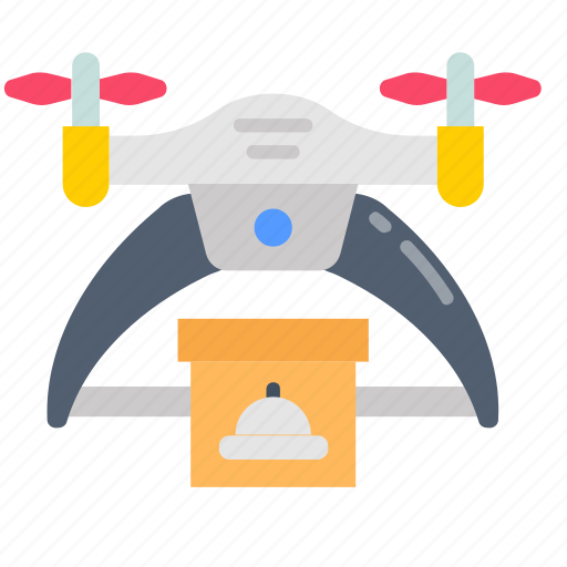 Food, delivery, drone, restaurant, box, shipping icon - Download on Iconfinder