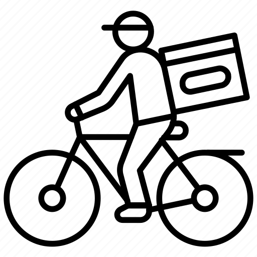 Bicycle, delivery, pizza, local, fast, food, courier icon - Download on Iconfinder