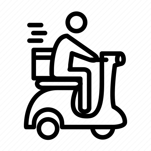 Shipping and delivery, food delivery, delivery, motorcycle, fast delivery, delivery man, delivery bike icon - Download on Iconfinder