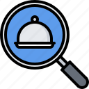 cloche, delivery, eat, food, restaurant, search