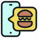 online, food, order, mobile, ordering, burger, fast, junk